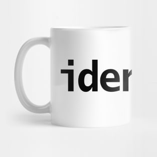 Identify Text in Black Minimal Typography Mug